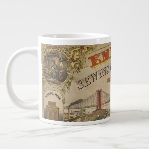 Vintage Ad For Empire Sewing Machine Co New York Giant Coffee Mug