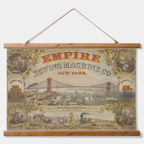 Vintage Ad For Empire Sewing Machine Co New York Hanging Tapestry