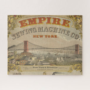 Vintage Ad For Empire Sewing Machine Co., New York Jigsaw Puzzle