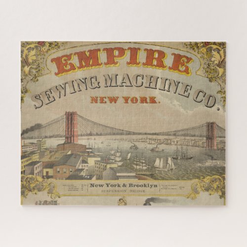 Vintage Ad For Empire Sewing Machine Co New York Jigsaw Puzzle
