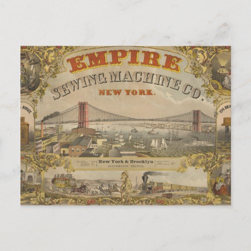 Vintage Ad For Empire Sewing Machine Co New York Postcard