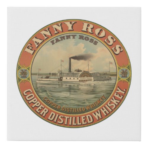 Vintage Ad For Fanny Ross Copper Distilled Whiskey Faux Canvas Print