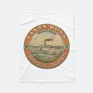 Vintage Ad For Fanny Ross Copper Distilled Whiskey Fleece Blanket