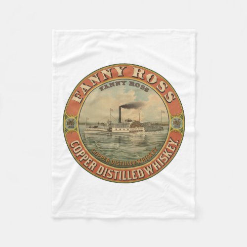 Vintage Ad For Fanny Ross Copper Distilled Whiskey Fleece Blanket