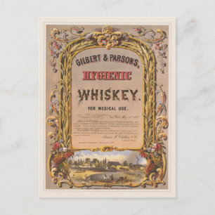 Vintage Ad For Gilbert & Parsons Hygienic Whiskey. Postcard