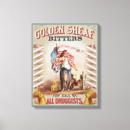 Vintage Ad For Golden Sheaf Bitters Canvas Print