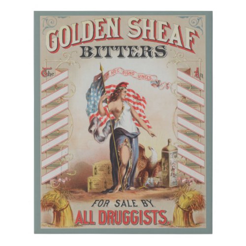 Vintage Ad For Golden Sheaf Bitters Faux Canvas Print