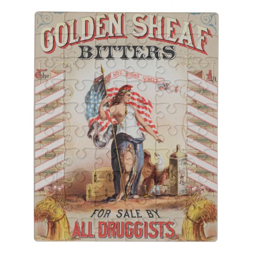 Vintage Ad For Golden Sheaf Bitters Jigsaw Puzzle