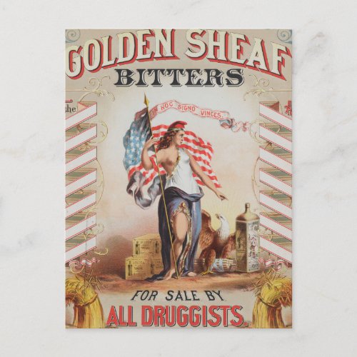 Vintage Ad For Golden Sheaf Bitters Postcard
