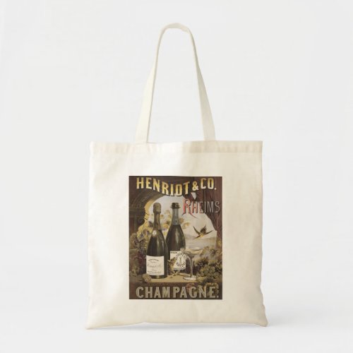 Vintage Ad For Henriot  Co Rheims Champagne Tote Bag