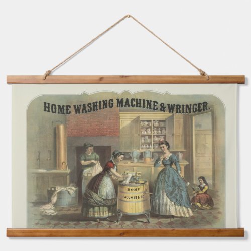 Vintage Ad For Home Washing Machine And Wringer Hanging Tapestry