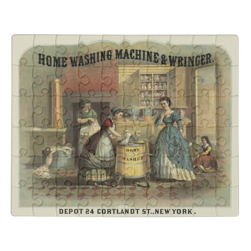 Vintage Ad For Home Washing Machine And Wringer Jigsaw Puzzle