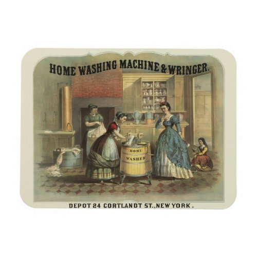 Vintage Ad For Home Washing Machine And Wringer Magnet