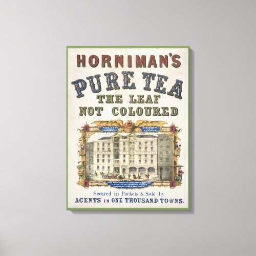 Vintage Ad For Hornimans Pure Tea Canvas Print