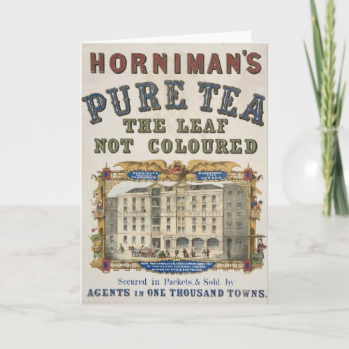 Vintage Ad For Hornimans Pure Tea Card