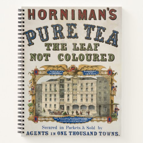 Vintage Ad For Hornimans Pure Tea Notebook