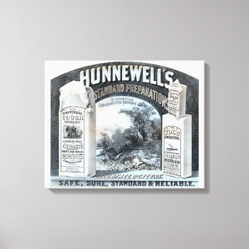 Vintage Ad For Hunnewells Standard Preparations Canvas Print