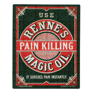 Vintage Ad For Renne's Pain Killing Magic Oil Jigsaw Puzzle