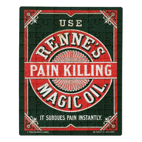 Vintage Ad For Rennes Pain Killing Magic Oil Jigsaw Puzzle