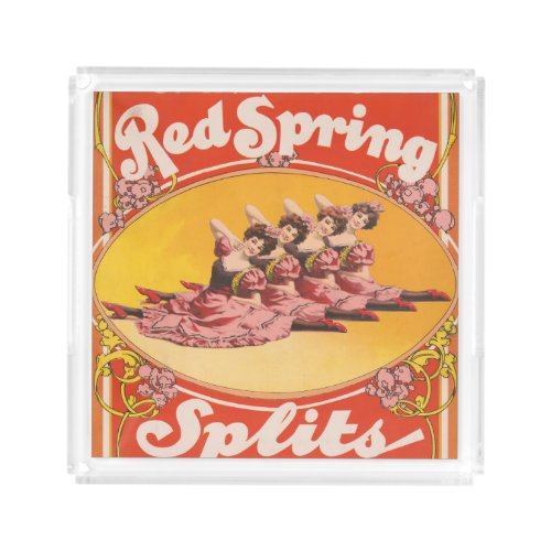 Vintage Ad For Saratoga Red Spring Splits Acrylic Tray