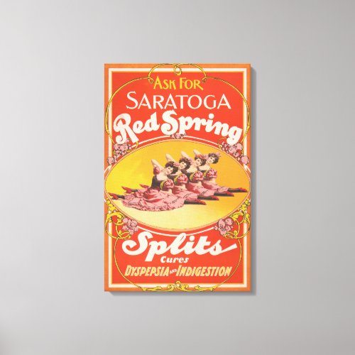 Vintage Ad For Saratoga Red Spring Splits Canvas Print