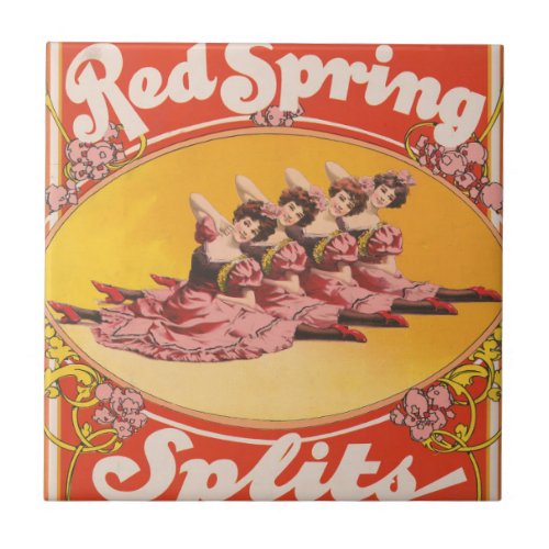 Vintage Ad For Saratoga Red Spring Splits Ceramic Tile
