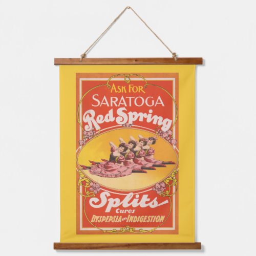Vintage Ad For Saratoga Red Spring Splits Hanging Tapestry