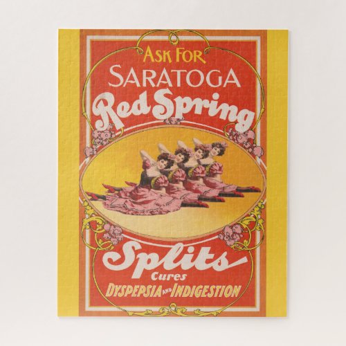 Vintage Ad For Saratoga Red Spring Splits Jigsaw Puzzle