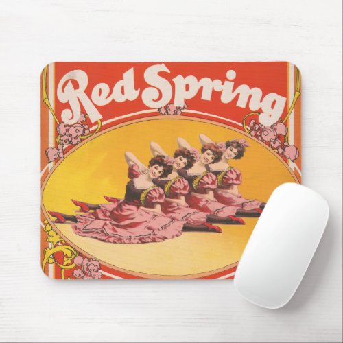 Vintage Ad For Saratoga Red Spring Splits Mouse Pad