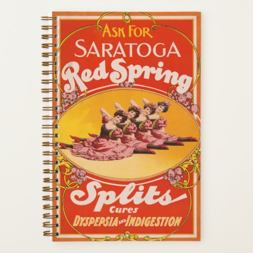 Vintage Ad For Saratoga Red Spring Splits Notebook