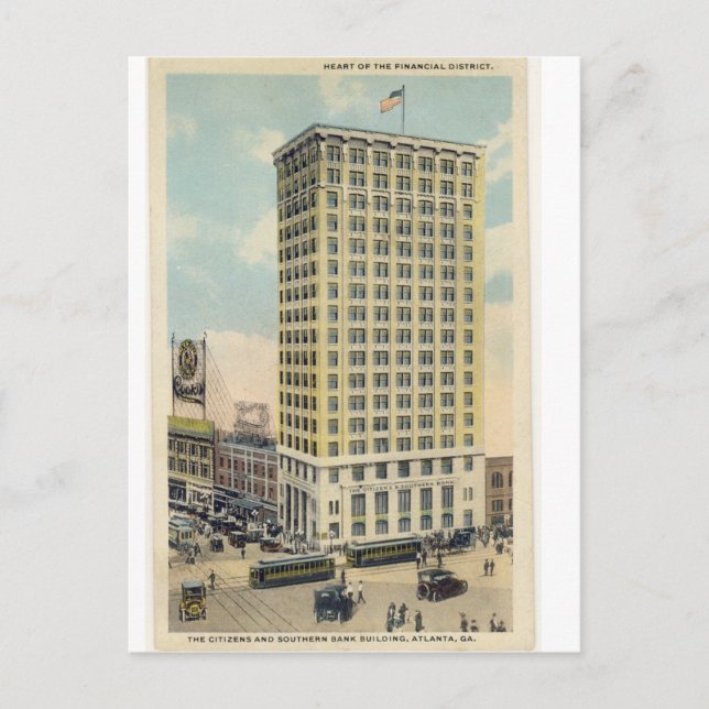 Vintage ad, for Southern Bank Building Postcard (Front)