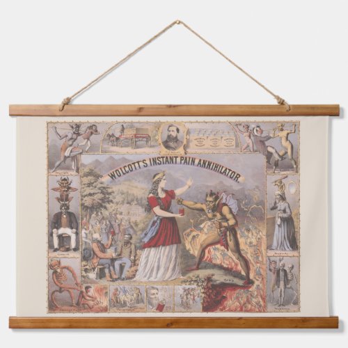 Vintage Ad For Wolcotts Instant Pain Annihilator Hanging Tapestry