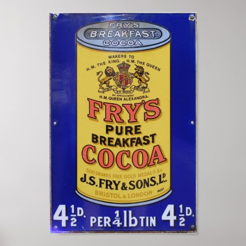 Vintage Ad _ Frys Breakfast Cocoa Poster