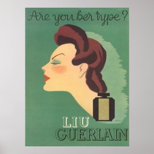Vintage Ad Liu Perfume by Guerlain 1930s Poster