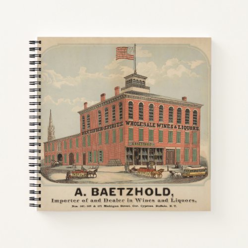 Vintage Ad Of August Baetzhold Wines  Liquors Notebook