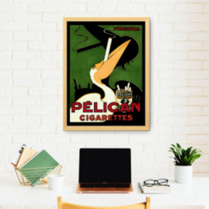 Vintage Ad, Pelican, Retro Aesthetic, Cool Poster