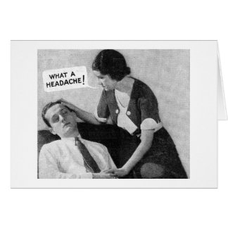 Vintage Ad Photo Card - Headache Man