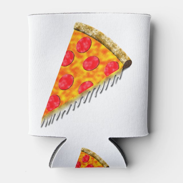 Vintage Ad Pizza Slice Can Cooler (Front)