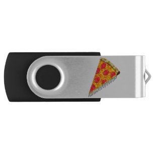 Vintage Ad Pizza Slice Flash Drive