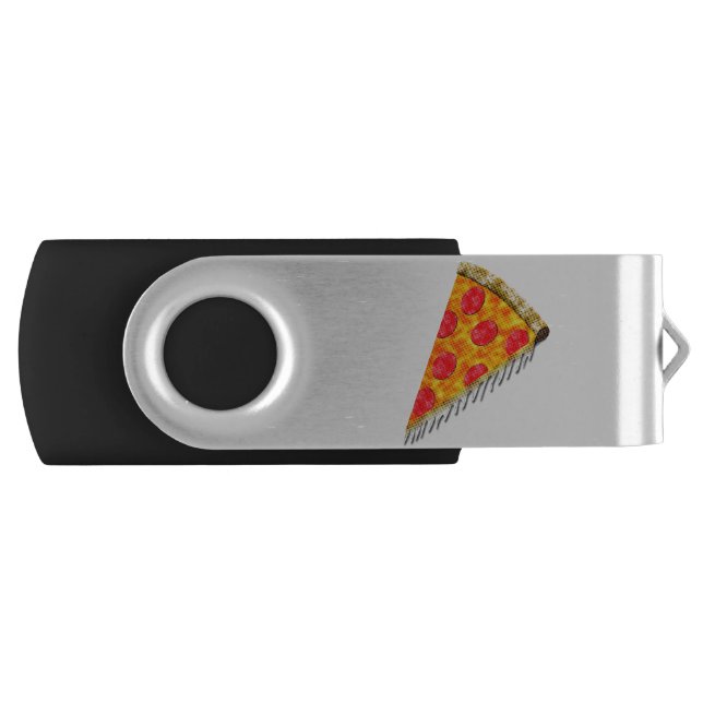 Vintage Ad Pizza Slice Flash Drive (Front)