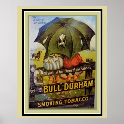 Vintage Ad Poster_ Bull Durham Smoking Tobacco Poster