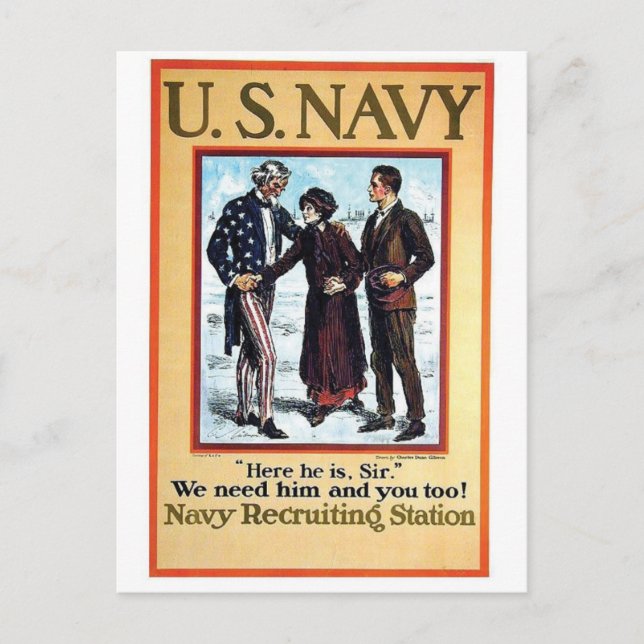 Vintage Ad Poster Postcard (Front)