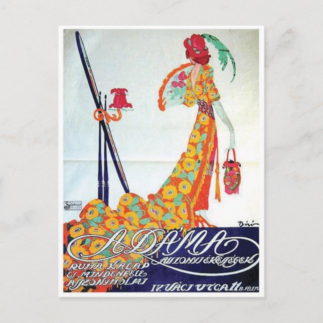 Vintage Ad Poster Postcard (Front)