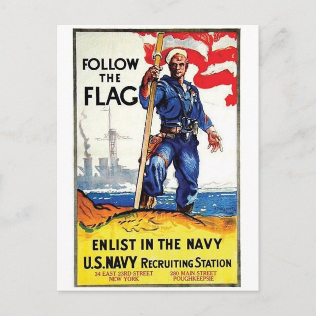 Vintage Ad Poster Postcard (Front)