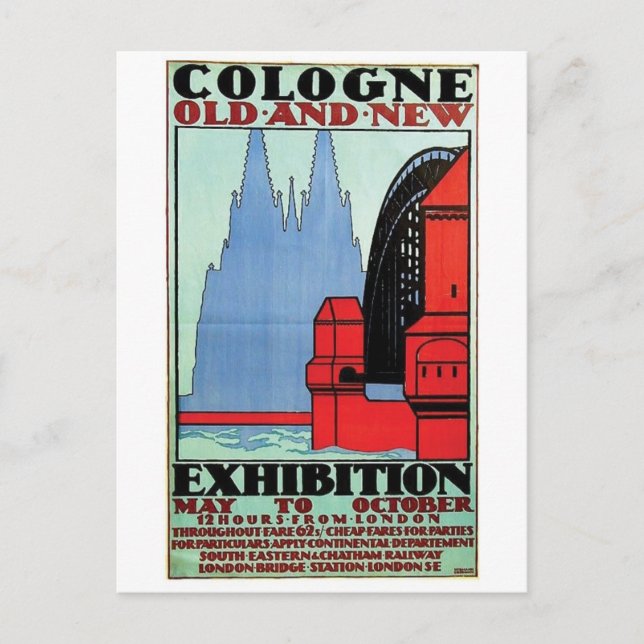 Vintage Ad Poster Postcard (Front)