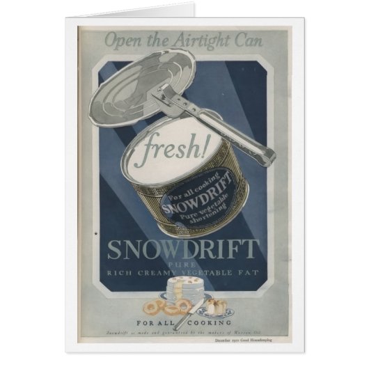 Vintage Ad - Snowdrift Vegetable Shortening, Cards (Front)