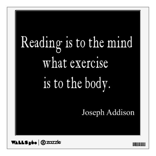 Vintage Addison Reading Mind Inspirational Quote Wall Sticker