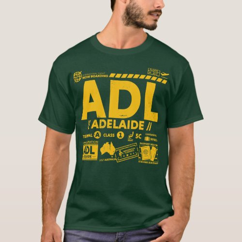Vintage Adelaide ADL Airport Code Travel Day Retro T_Shirt