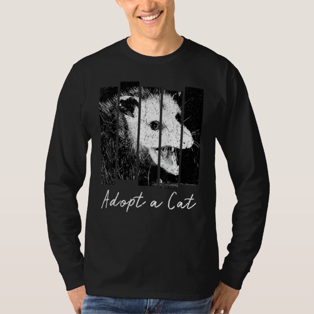 Vintage Adopt A Cat Opossum T-Shirt (Front)