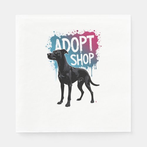 Vintage Adopt Dont Shop Dog Graffiti Rescue Art De Napkins